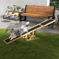 PawHut Wooden Dog Agility Seesaw for Training and Exercise, Yellow - 7DAY'S