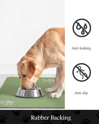 Pet Feeding Mat - Absorbent Dog Mat for Food and Water Bowl - No Stains Quick Dry Dog Water Dispenser Mat - Dog Accessories Pet Supplies - Dog Water Bowl for Messy Drinkers - 7DAY'S