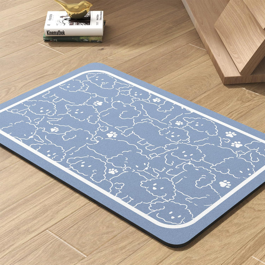 Pet Feeding Mat - Absorbent Dog Mat for Food and Water Bowl - No Stains Quick Dry Dog Water Dispenser Mat - Dog Accessories Pet Supplies - Dog Water Bowl for Messy Drinkers - 7DAY'S