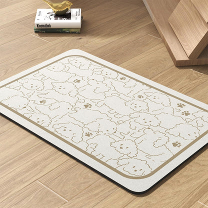 Pet Feeding Mat - Absorbent Dog Mat for Food and Water Bowl - No Stains Quick Dry Dog Water Dispenser Mat - Dog Accessories Pet Supplies - Dog Water Bowl for Messy Drinkers - 7DAY'S