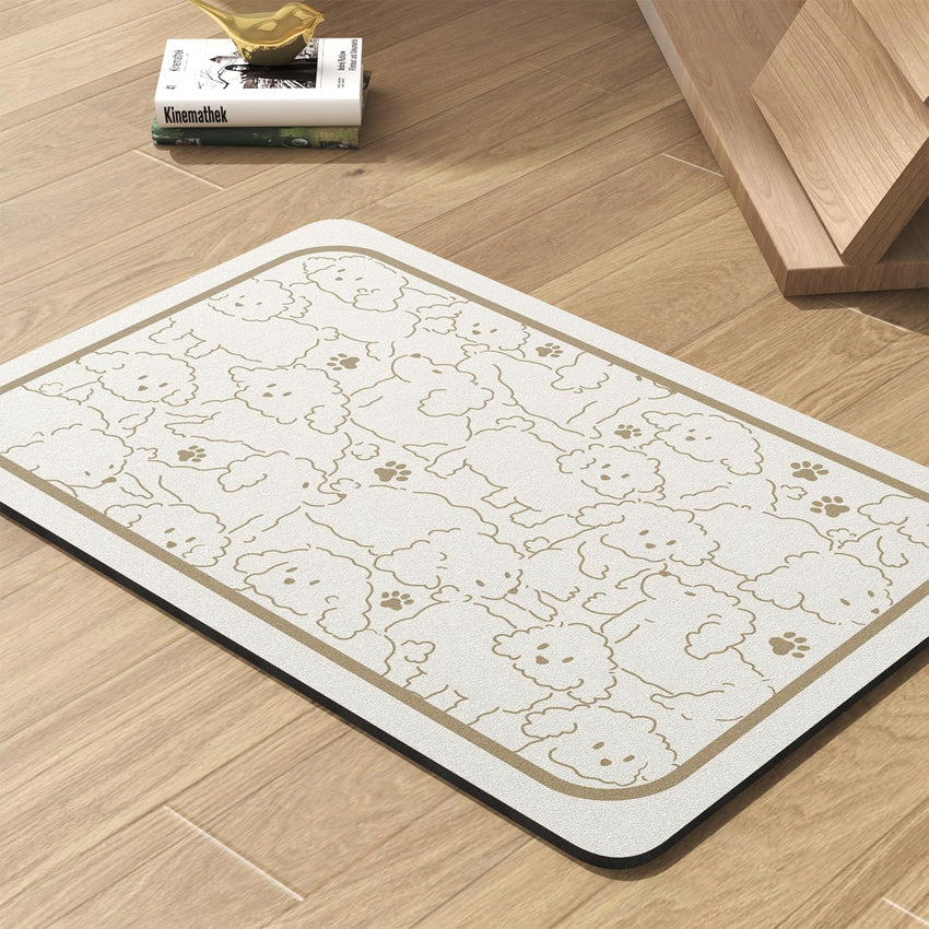 Pet Feeding Mat - Absorbent Dog Mat for Food and Water Bowl - No Stains Quick Dry Dog Water Dispenser Mat - Dog Accessories Pet Supplies - Dog Water Bowl for Messy Drinkers - 7DAY'S