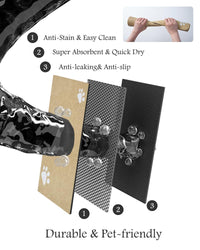 Pet Feeding Mat - Absorbent Dog Mat for Food and Water Bowl - No Stains Quick Dry Dog Water Dispenser Mat - Dog Accessories Pet Supplies - Dog Water Bowl for Messy Drinkers - 7DAY'S