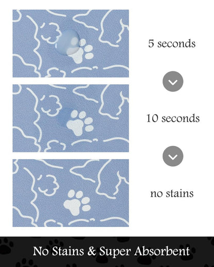 Pet Feeding Mat - Absorbent Dog Mat for Food and Water Bowl - No Stains Quick Dry Dog Water Dispenser Mat - Dog Accessories Pet Supplies - Dog Water Bowl for Messy Drinkers - 7DAY'S