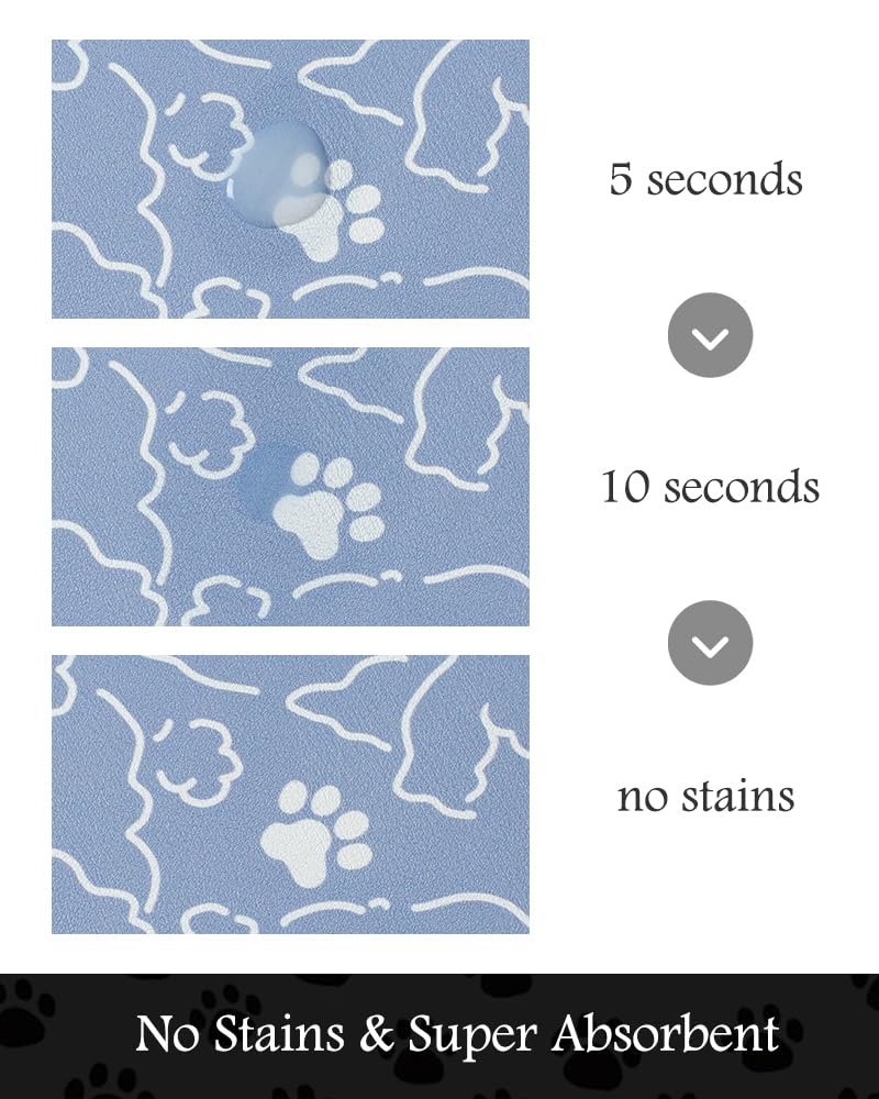 Pet Feeding Mat - Absorbent Dog Mat for Food and Water Bowl - No Stains Quick Dry Dog Water Dispenser Mat - Dog Accessories Pet Supplies - Dog Water Bowl for Messy Drinkers - 7DAY'S