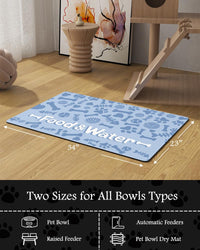 Pet Feeding Mat - Absorbent Dog Mat for Food and Water Bowl - No Stains Quick Dry Dog Water Dispenser Mat - Dog Accessories Pet Supplies - Dog Water Bowl for Messy Drinkers - 7DAY'S