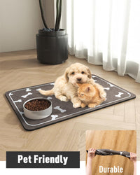 Pet Feeding Mat for Food and Water Bowl - No Stains Easy Clean Dog Food Quick Dry DogMat - Puppy Supplies Dog Water Bowl Mats - 7DAY'S