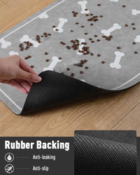 Pet Feeding Mat for Food and Water Bowl - No Stains Easy Clean Dog Food Quick Dry DogMat - Puppy Supplies Dog Water Bowl Mats - 7DAY'S