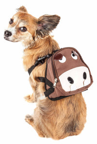 Pet Life 'Mooltese' Large - Pocketed Compartmental Animated Dog Harness Backpack - 7DAY'S