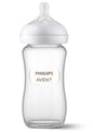 Philips Avent Natural Glass Baby Bottles with Natural Response Nipples (Slow Flow, Flow 2), 4oz, 4 - Pack, SCY910/04 - 7DAY'S