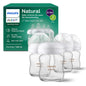 Philips Avent Natural Glass Baby Bottles with Natural Response Nipples (Slow Flow, Flow 2), 4oz, 4 - Pack, SCY910/04 - 7DAY'S