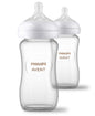 Philips Avent Natural Glass Baby Bottles with Natural Response Nipples (Slow Flow, Flow 2), 4oz, 4 - Pack, SCY910/04 - 7DAY'S