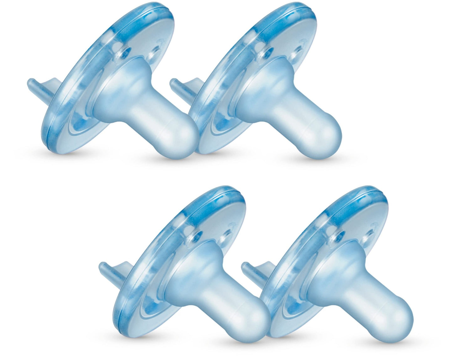 Philips Avent Soothie Orthodontic Baby Pacifiers, 100% Silicone Pacifiers, One Piece, BPA - Free, for Babies 0 - 3 Months, Green, 4 Pack, Model SCF190/41 - 7DAY'S