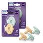 Philips Avent Soothie Orthodontic Baby Pacifiers, 100% Silicone Pacifiers, One Piece, BPA - Free, for Babies 0 - 3 Months, Green, 4 Pack, Model SCF190/41 - 7DAY'S