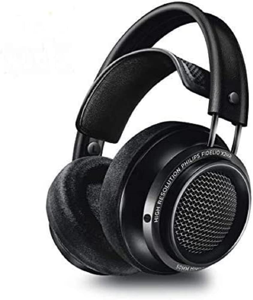 PHILIPS Fidelio X2HR Over The Ear Open Back Wired Headphone 50mm Drivers - Black Professional Studio Monitor Headphones with Detachable Cable - 7DAY'S