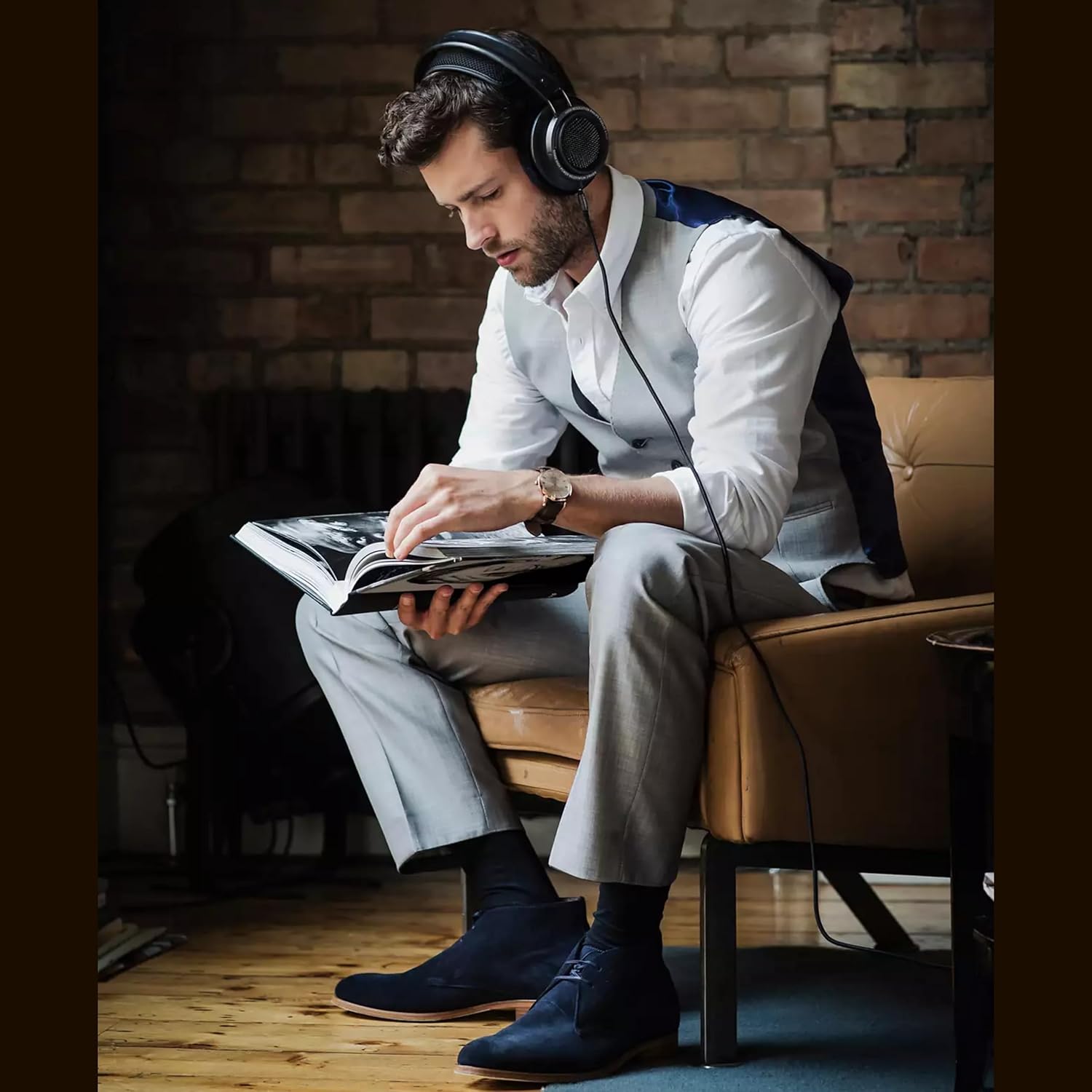 PHILIPS Fidelio X2HR Over The Ear Open Back Wired Headphone 50mm Drivers - Black Professional Studio Monitor Headphones with Detachable Cable - 7DAY'S