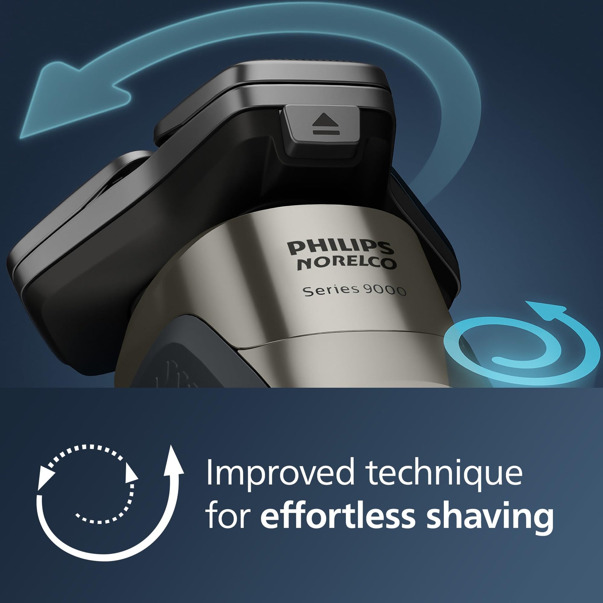 Philips Norelco 9400 Rechargeable Wet/Dry Electric Shaver with SenseIQ and Comfort Glide Ring Technology, Battery Powered, Silver, S9502/83 - 7DAY'S