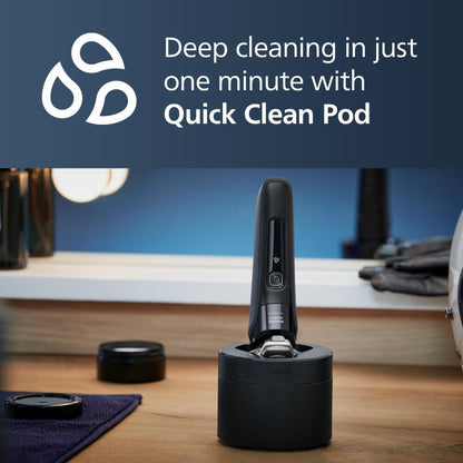 Philips Norelco 9400 Rechargeable Wet/Dry Electric Shaver with SenseIQ and Comfort Glide Ring Technology, Battery Powered, Silver, S9502/83 - 7DAY'S