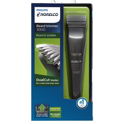 Philips Norelco Beard Trimmer and Hair Clipper, Cordless Grooming, Rechargeable, Adjustable Length, Beard Trimmer And Hair Clipper, No Blade Oil Needed, BT3210/41 - 7DAY'S