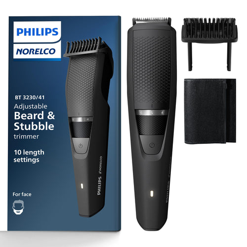 Philips Norelco Beard Trimmer and Hair Clipper, Cordless Grooming, Rechargeable, Adjustable Length, Beard Trimmer And Hair Clipper, No Blade Oil Needed, BT3210/41 - 7DAY'S