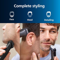Philips Norelco Multigroom All - in - One Trimmer Series 3000 with 13 pieces - No Blade Oil Needed, MG3750/50 - 7DAY'S