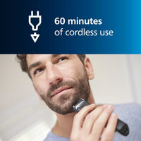 Philips Norelco Multigroom All - in - One Trimmer Series 3000 with 13 pieces - No Blade Oil Needed, MG3750/50 - 7DAY'S