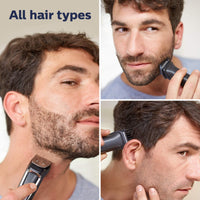 Philips Norelco Multigroom All - in - One Trimmer Series 3000 with 13 pieces - No Blade Oil Needed, MG3750/50 - 7DAY'S
