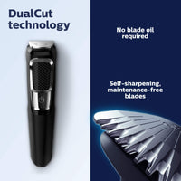 Philips Norelco Multigroom All - in - One Trimmer Series 3000 with 13 pieces - No Blade Oil Needed, MG3750/50 - 7DAY'S