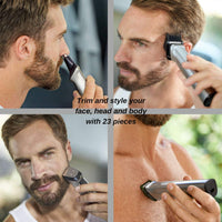 Philips Norelco Multigroom Men's Beard Grooming Kit with Trimmer for Head Body, Face - Stainless Steel with Travel Case - 7DAY'S