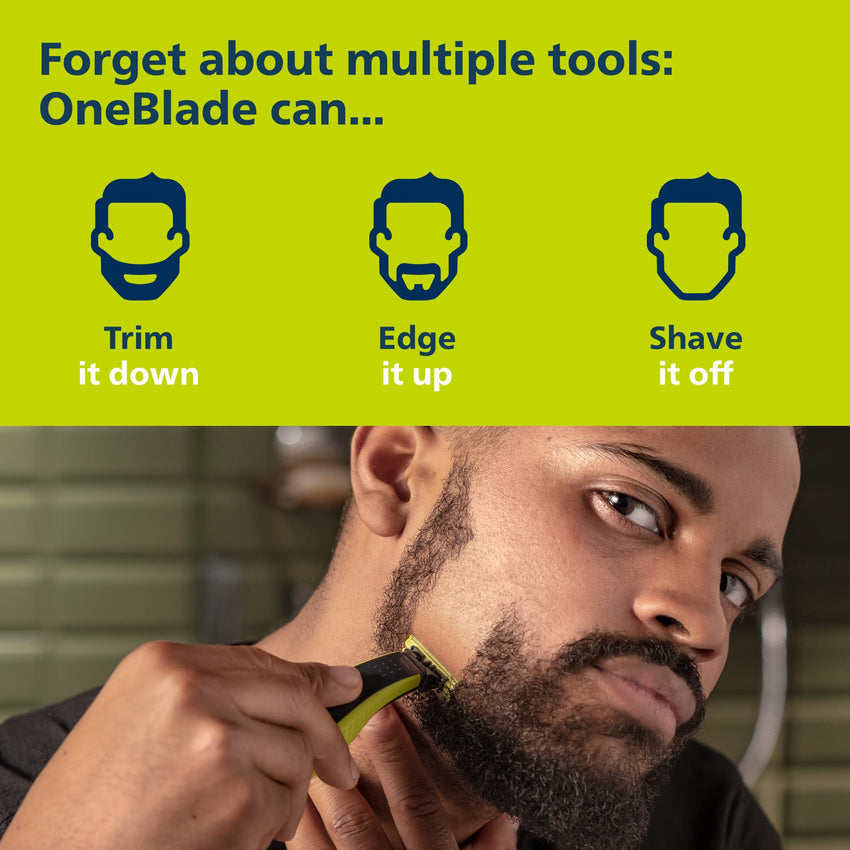 Philips Norelco OneBlade Face + Body Hybrid Electric Trimmer and Shaver, QP2630/70 - 7DAY'S