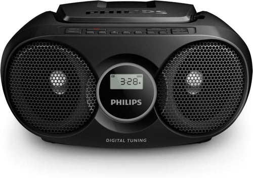 Philips Portable CD Player Boombox Radio CD Player Combo for Home, Stereo Sound Speakers and MP3/CD - R/RW Compatible, Programmable CD Player with FM Radio/USB/Headphone Jack/AUX Input - 7DAY'S