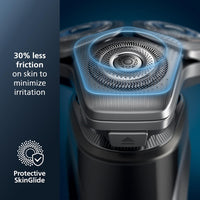 Philips Rechargeable Wet/Dry Electric Shaver Series 9000 with SenseIQ and Comfort Glide Ring Technology, Battery Powered, Silver - 7DAY'S