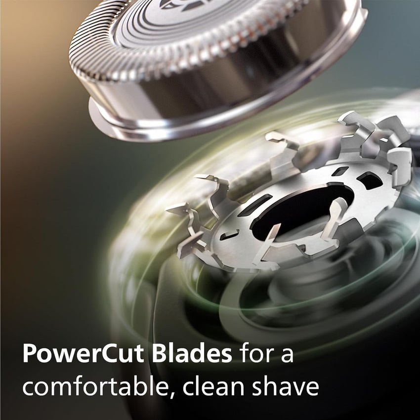 Philips Shaver for Men Series 3000 Rechargeable Wet/Dry Mens Electric Shavers Electric Razor for Men - Modern Steel Metallic - 7DAY'S