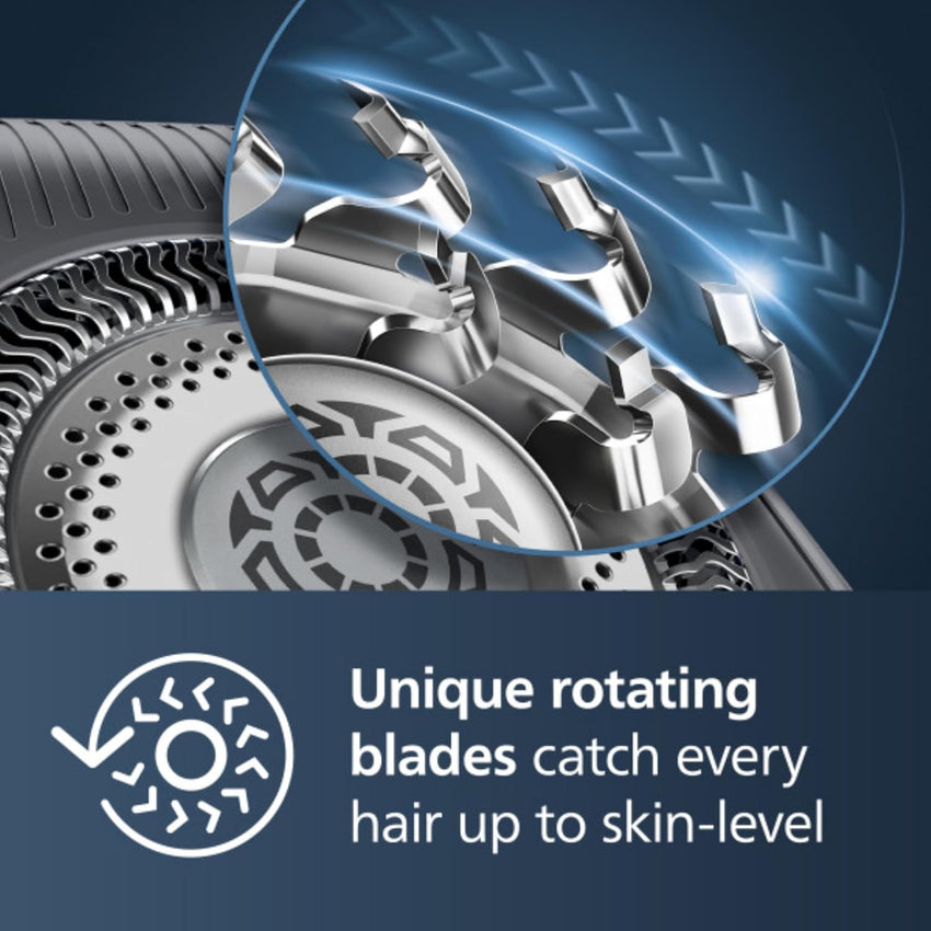 Philips Shaver Series 9000 Wet and Dry Electric Shaver, with Lift and Cut Shaving System and SenseIQ Technology, Pop - up Trimmer - 7DAY'S