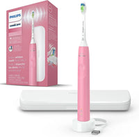 PHILIPS Sonicare Electric Toothbrush with DiamondClean Brush Head, Phillips Sonicare Rechargeable Toothbrush with Pressure Sensor, Travel Case, Sonic Electronic Toothbrush (Pink) - 7DAY'S