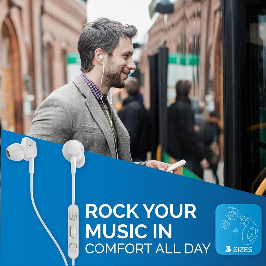 Philips USB C Earbuds Wired with Microphone, in Ear Type C Headphones with mic, Powerful Bass, Lightweight, USB - C Wired Earphones, 3 - Button in - line Remote Ear Buds (Black) - 7DAY'S