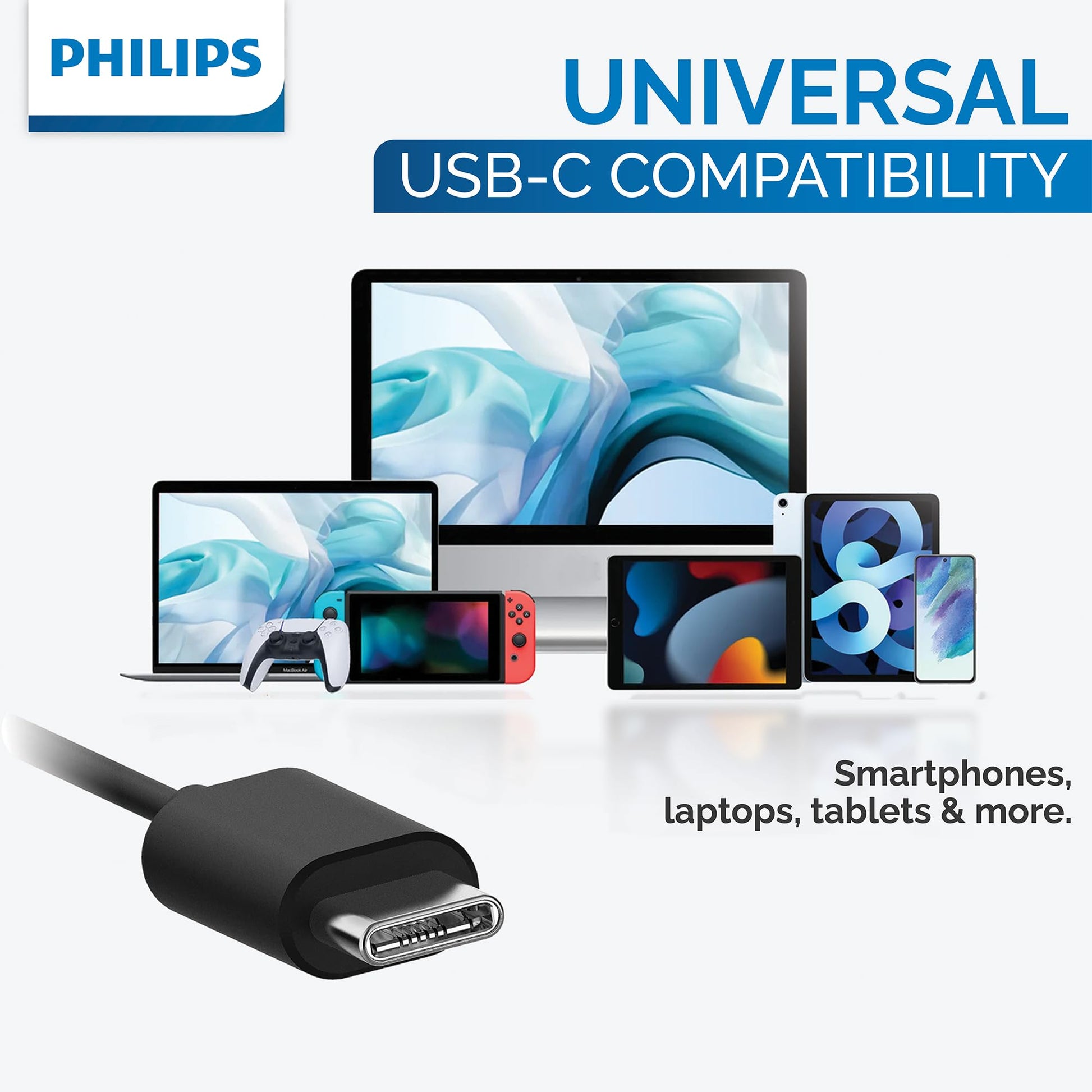 Philips USB C Earbuds Wired with Microphone, in Ear Type C Headphones with mic, Powerful Bass, Lightweight, USB - C Wired Earphones, 3 - Button in - line Remote Ear Buds (Black) - 7DAY'S