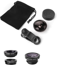 Phone Lens,by Ailun,3 in 1 Clip on 180 Degree Fish Eye Lens+0.65X Wide Angle+10X Macro Lens,Universal HD Camera Lens Kit for Mobile Phone,Cellphone,Smart Phone - 7DAY'S