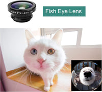 Phone Lens,by Ailun,3 in 1 Clip on 180 Degree Fish Eye Lens+0.65X Wide Angle+10X Macro Lens,Universal HD Camera Lens Kit for Mobile Phone,Cellphone,Smart Phone - 7DAY'S