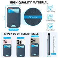 Phone Wallet with Adjustable Stand, [RFID Blocking] Credit Card Holder, Fit 5 Cards, PU Leather Magnetic Wallet for iPhone 16/15/14/13/12/Plus/Pro/Pro Max Series, Not for mini, Black - 7DAY'S