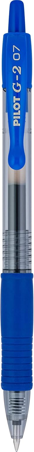 Pilot G2 Premium Gel Roller Pens 0.7, Fine Point Smooth Writing Pens Black, Pack of 12 - 7DAY'S