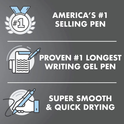 Pilot G2 Premium Gel Roller Pens 0.7, Fine Point Smooth Writing Pens Black, Pack of 12 - 7DAY'S