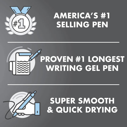 Pilot G2 Premium Gel Roller Pens 0.7, Fine Point Smooth Writing Pens Black, Pack of 12 - 7DAY'S