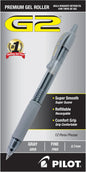 Pilot G2 Premium Gel Roller Pens 0.7, Fine Point Smooth Writing Pens Black, Pack of 12 - 7DAY'S