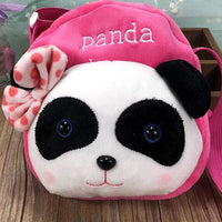 Pink Panda Kids Backpack Cute Plush Crossbody Bag Snack Bag Go Out Decor Small Bag - 7DAY'S