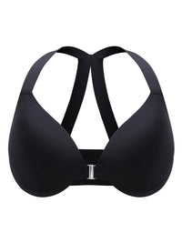 Plus Size Front Closure Bras For Women; Comfortable T-Shirt Bra; Sexy Racer Back Design; Ultra Soft And Lightweight; Women's Lingerie; Underwire - 7DAY'S