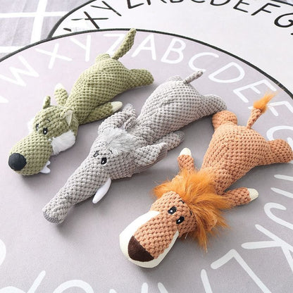 Plush Cartoon Puppy Dog Toy Pet Dog Chew Squeak Toys For Small Dogs Teeth Grinding Pet Products Dog Accessories - 7DAY'S