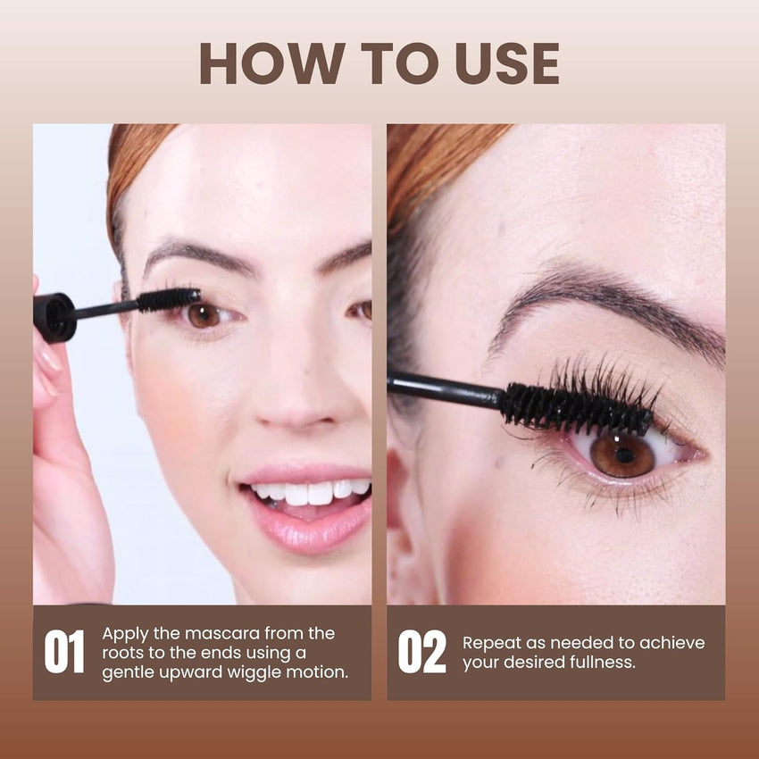 POISE Makeup HD Mascara Water - Resistant Formula | Extended Volume Fullness and Lash Definition Humidity and Smudge - Proof Eye Lashes Mascara, Black - 7DAY'S