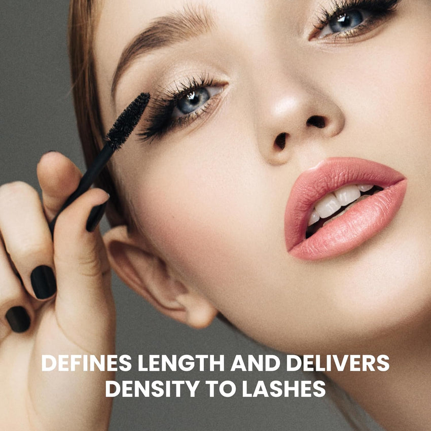 POISE Makeup HD Mascara Water - Resistant Formula | Extended Volume Fullness and Lash Definition Humidity and Smudge - Proof Eye Lashes Mascara, Black - 7DAY'S
