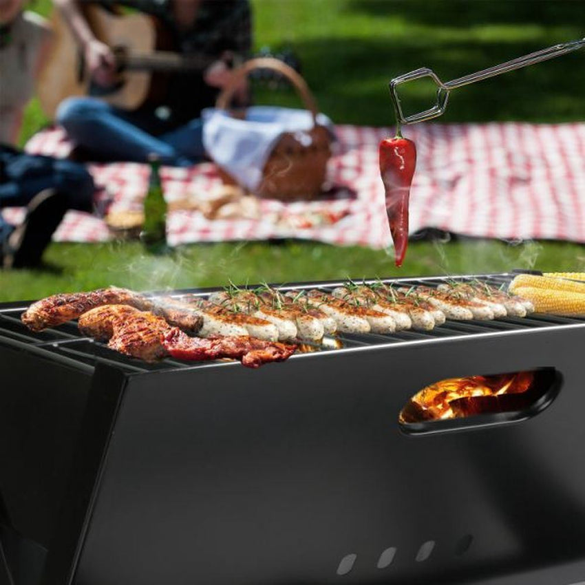 Portable barbecue grill, foldable charcoal grill, camping garden, outdoor travel - 7DAY'S