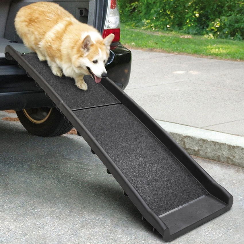 Portable Foldable Pet Ramp Climbing Ladder Suitable for Off - road Vehicle Trucks - Black XH - 7DAY'S